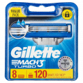 Gillette Mach3 Turbo Refill Blades 8 pack
