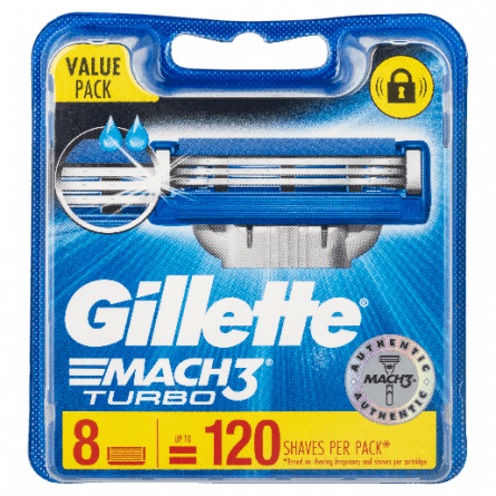 Gillette Razor Blades Mach3 Turbo 8 pk - 3014260274924 are sold at Cincotta Discount Chemist. Buy online or shop in-store.