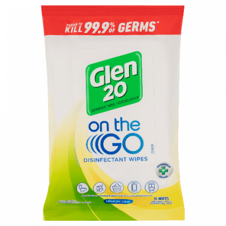 Glen 20 On-The-Go Wipes Lemon Lime 15pk - 9300701729899 are sold at Cincotta Discount Chemist. Buy online or shop in-store.
