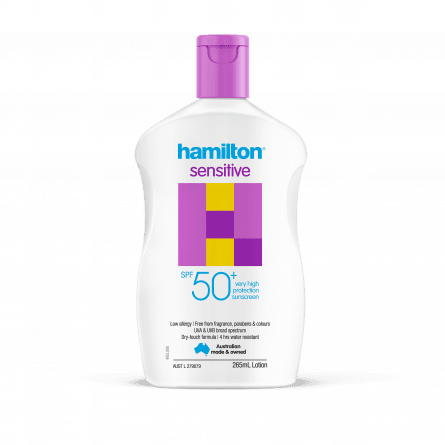 Hamilton Sun Sensitive Lotion SPF50+ 265mL - 9313501072225 are sold at Cincotta Discount Chemist. Buy online or shop in-store.