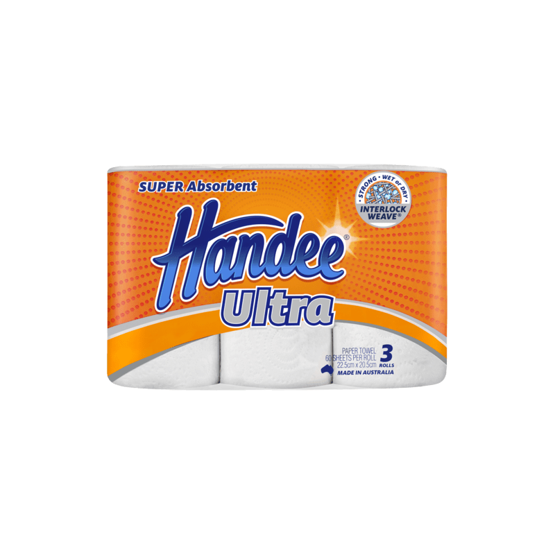 Handee Ultra Paper Towels 3 pack - 9310004181638 are sold at Cincotta Discount Chemist. Buy online or shop in-store.