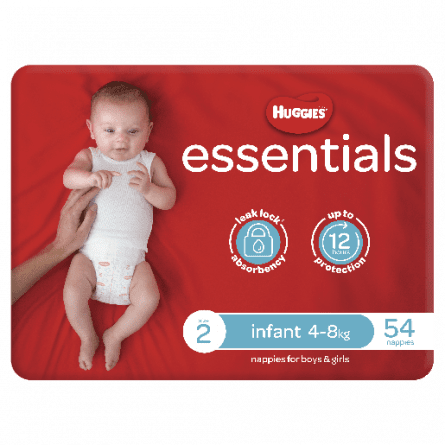 Huggies Essentials Infant 54 - 9310088012156 are sold at Cincotta Discount Chemist. Buy online or shop in-store.