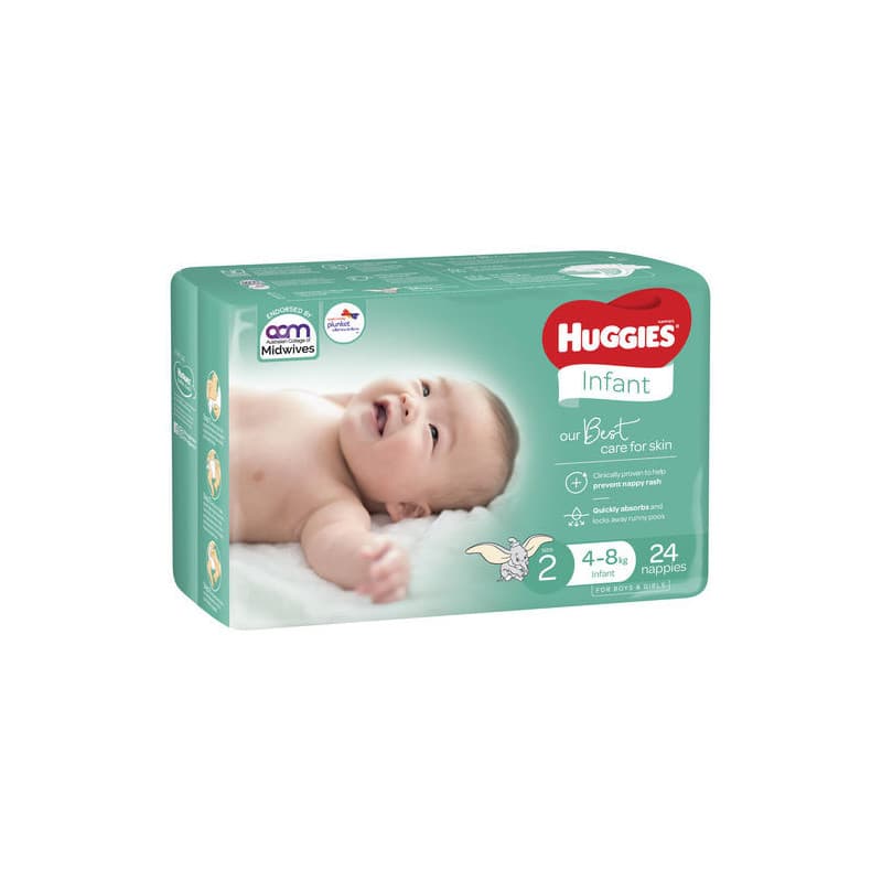 Baby Huggies 24 Couches Extra Care Taille 2 - Pharmacie Loreto