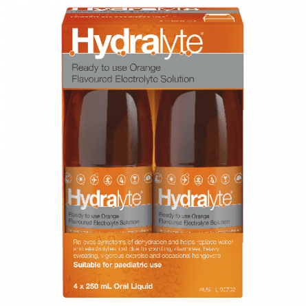 Hydralyte Solution Orange 4 x 250mL - 9317039001016 are sold at Cincotta Discount Chemist. Buy online or shop in-store.