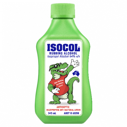 Isocol Rubbing Alcohol Antiseptic 345mL - 93209403 are sold at Cincotta Discount Chemist. Buy online or shop in-store.