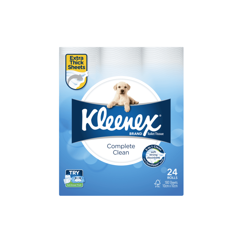 Kleenex Complete Clean Toilet Paper 24 pack - 9310088012835 are sold at Cincotta Discount Chemist. Buy online or shop in-store.