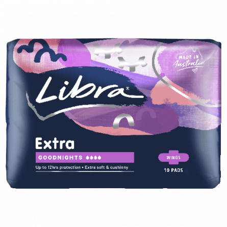 Libra Goodnights Extra Long Wings 10 pack - 9325344001690 are sold at Cincotta Discount Chemist. Buy online or shop in-store.