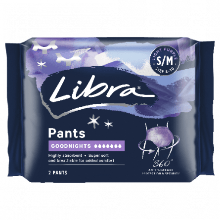 Libra Pant Goodnight Small/Medium 2pk - 9325344003090 are sold at Cincotta Discount Chemist. Buy online or shop in-store.