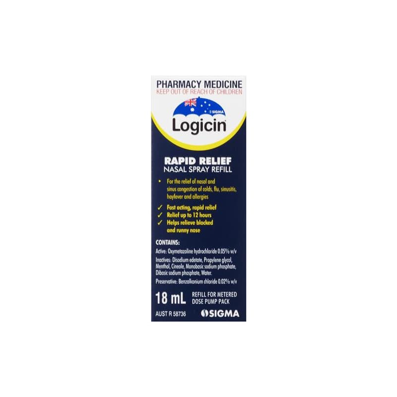 Logicin Nasal Spray Refill 18mL - 9316626101429 are sold at Cincotta Discount Chemist. Buy online or shop in-store.