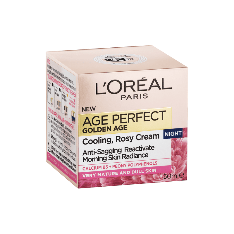 Loreal Golden Age Night Cream Rosy 50mL - 3600523242610 are sold at Cincotta Discount Chemist. Buy online or shop in-store.