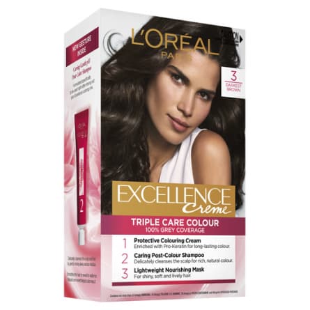 Loreal Excellence Blackest Brown 3 - 3600523749966 are sold at Cincotta Discount Chemist. Buy online or shop in-store.