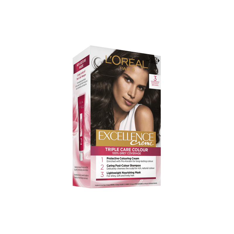 Loreal Excellence Blackest Brown 3 - 3600523749966 are sold at Cincotta Discount Chemist. Buy online or shop in-store.