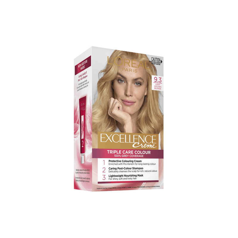 Loreal Excellence Light Golden Blonde 9.3 - 3600523750191 are sold at Cincotta Discount Chemist. Buy online or shop in-store.