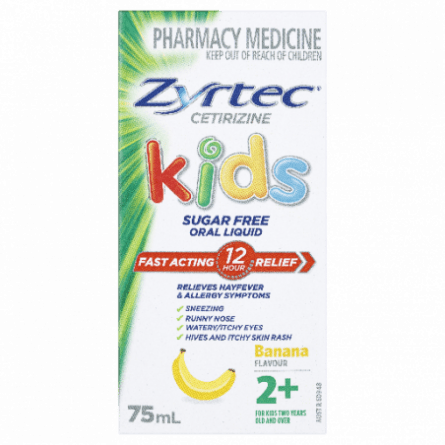 Zyrtec Sugar Free Kids Solution 75mL - 9310059017500 are sold at Cincotta Discount Chemist. Buy online or shop in-store.
