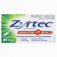 Zyrtec Tablets 30 - 9310059010464 are sold at Cincotta Discount Chemist. Buy online or shop in-store.