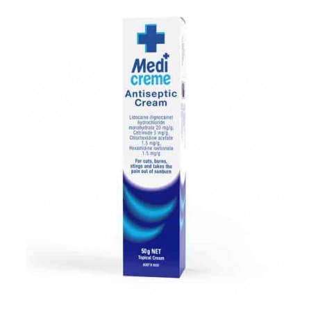 Medi Creme Antiseptic Cream 50g - 9314807007065 are sold at Cincotta Discount Chemist. Buy online or shop in-store.