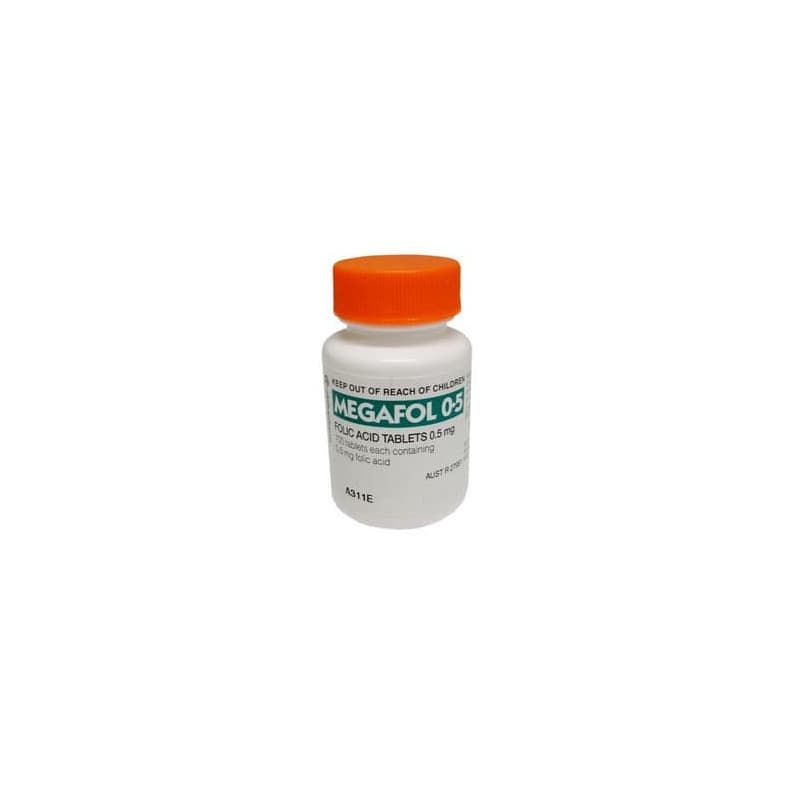 Megafol 0.5mg Folic Acid 100 Tablets - 9323610000576 are sold at Cincotta Discount Chemist. Buy online or shop in-store.