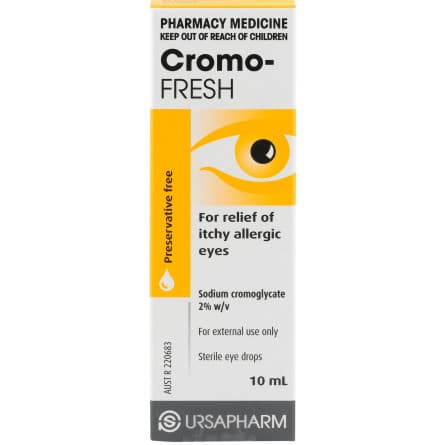 Cromo-Fresh Allergy Eye Drops 10mL - 9340404000864 are sold at Cincotta Discount Chemist. Buy online or shop in-store.