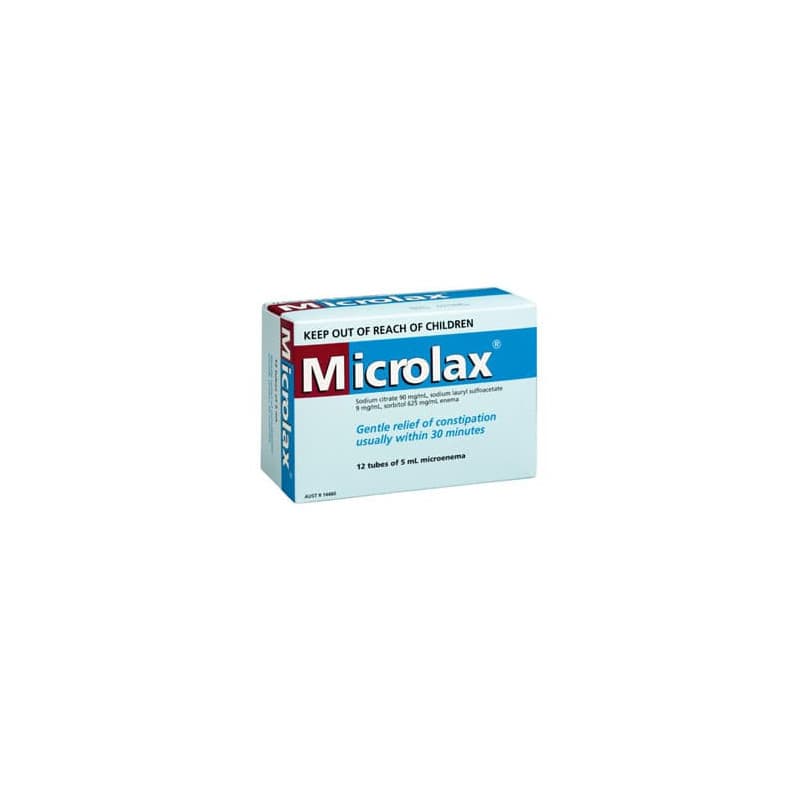 Buy Microlax Microenema 5mL x 12 online at Cincotta Discount Chemist