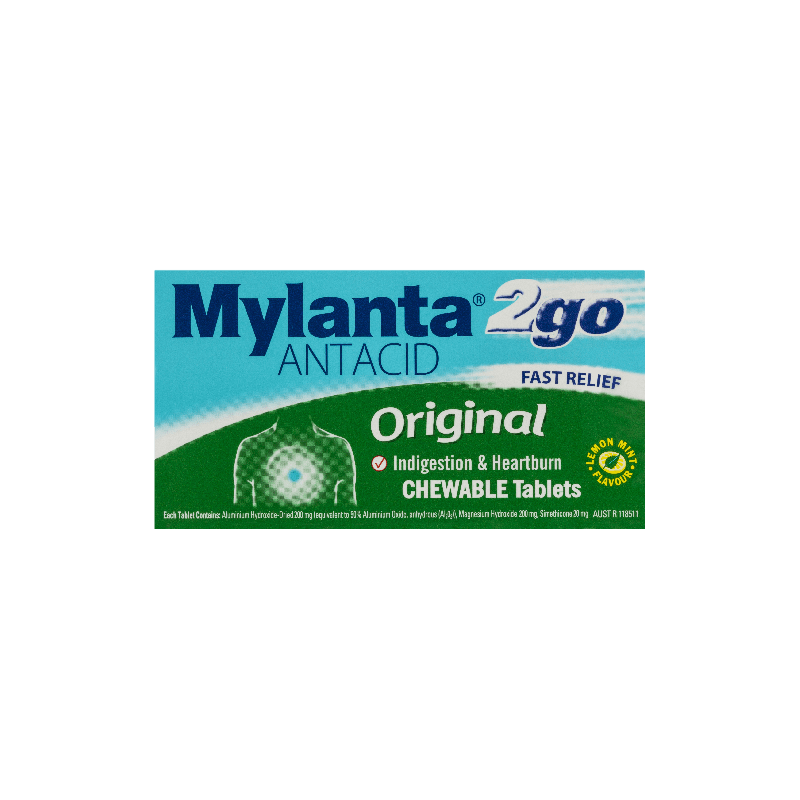 Mylanta 2Go Original Chew 100 Tablets - 9310059007266 are sold at Cincotta Discount Chemist. Buy online or shop in-store.