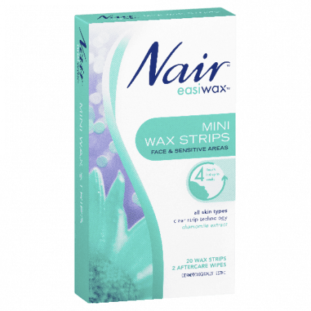 Nair Easiwax Strips Mini Face 20 pk - 9310320026507 are sold at Cincotta Discount Chemist. Buy online or shop in-store.