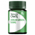 Natures Own Korean Ginseng 500mg Tablets 60