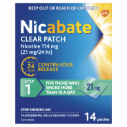 Nicabate CQ Clear 21mg Patches 14 - 9300673823298 are sold at Cincotta Discount Chemist. Buy online or shop in-store.