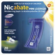 Nicabate Minis Lozenges 4mg 20 pk - 9300673883810 are sold at Cincotta Discount Chemist. Buy online or shop in-store.