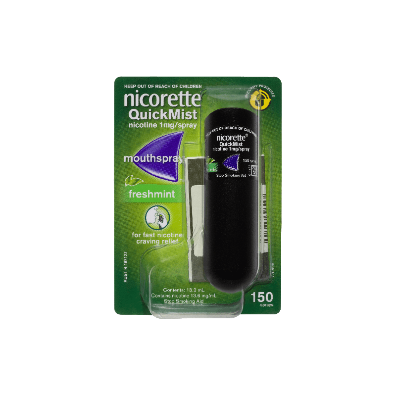 Nicorette Quick Mist Spray 150 Sprays 13.2mL - 9300607010848 are sold at Cincotta Discount Chemist. Buy online or shop in-store.