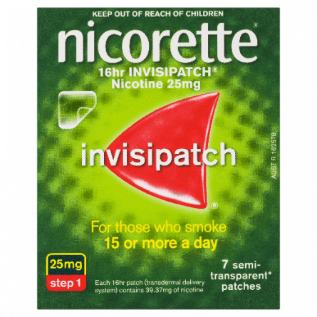 Nicorette InvisiPatch Step 1 25mg 7 Patches - 9300607010701 are sold at Cincotta Discount Chemist. Buy online or shop in-store.