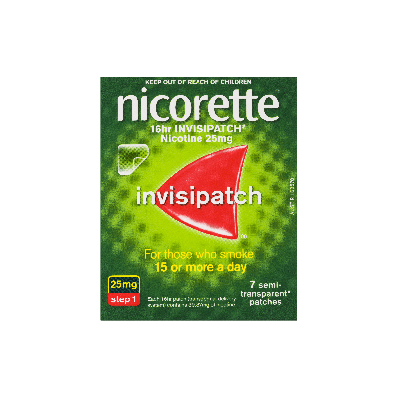 Nicorette InvisiPatch Step 1 25mg 7 Patches - 9300607010701 are sold at Cincotta Discount Chemist. Buy online or shop in-store.