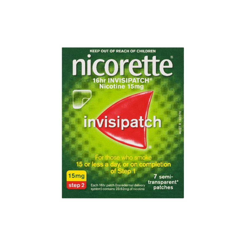 Nicorette InvisiPatch Step 2 15mg 7 Patches - 9300607010718 are sold at Cincotta Discount Chemist. Buy online or shop in-store.