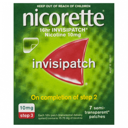 Nicorette InvisiPatch Step 3 10mg 7 Patches - 9300607010725 are sold at Cincotta Discount Chemist. Buy online or shop in-store.