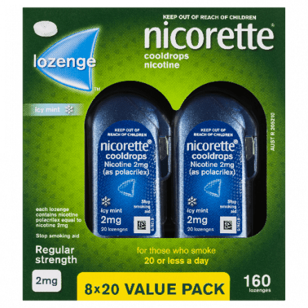 Nicorette Cool Drops 2mg 160 Pack - 9300607060027 are sold at Cincotta Discount Chemist. Buy online or shop in-store.