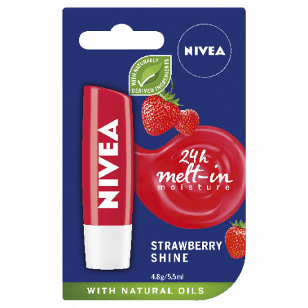 Nivea Lip Balm Fruity Shine Strawberry 4.8g - 4005808369836 are sold at Cincotta Discount Chemist. Buy online or shop in-store.