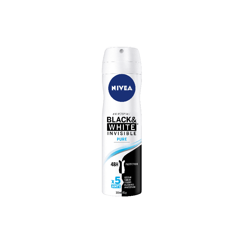 NIVEA Invisible for Black & White Pure 150mL - 4005900037909 are sold at Cincotta Discount Chemist. Buy online or shop in-store.